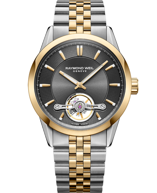 Freelancer Men’s Automatic Grey Dial Two-Tone Bracelet Watch, 42.5mm