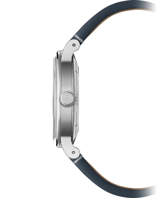 Millesime Automatic Central Seconds Diamonds Leather Strap Watch, 35mm