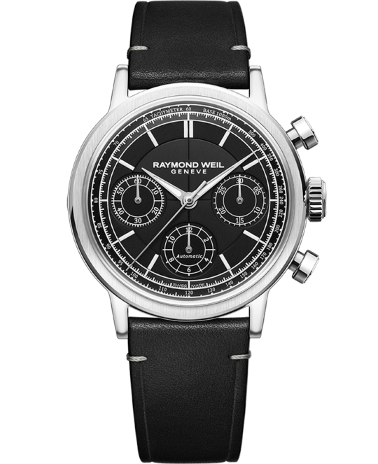 Millesime Automatic Chronograph Black Dial Watch, 39.5 mm