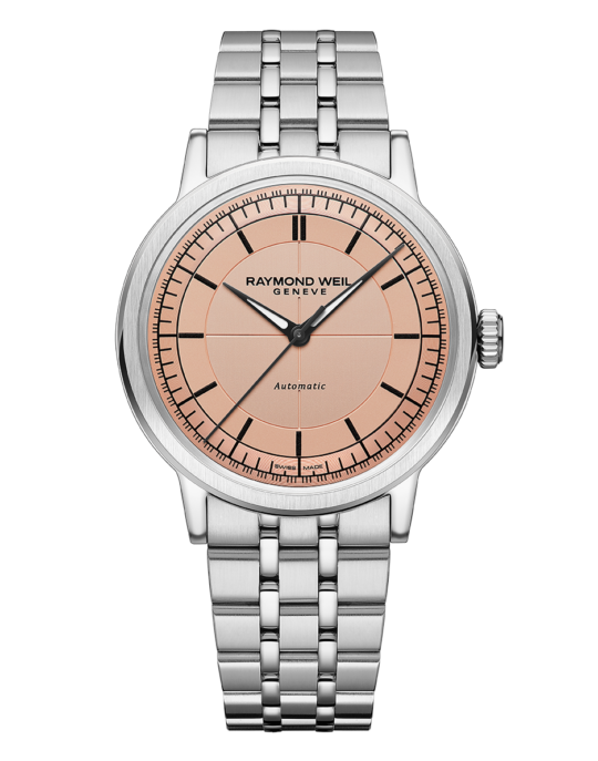 Millesime Men’s Automatic Salmon Sector Dial Bracelet Watch, 39.5mm