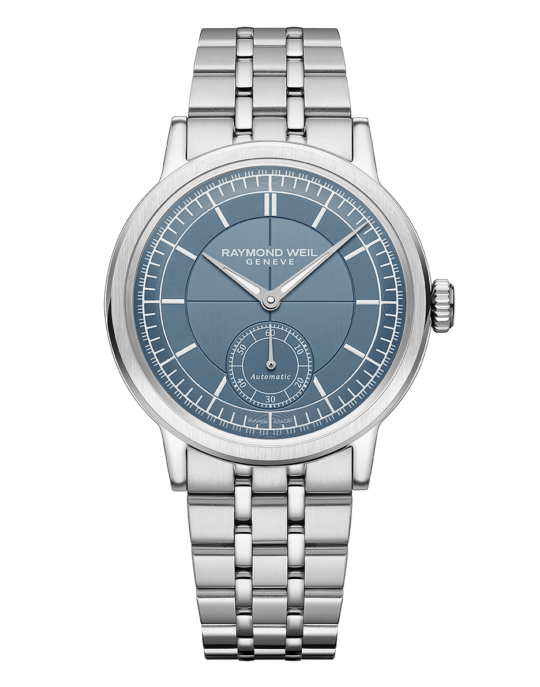 Millesime Men’s Automatic Small Seconds Denim Blue Dial Bracelet Watch, 39.5mm