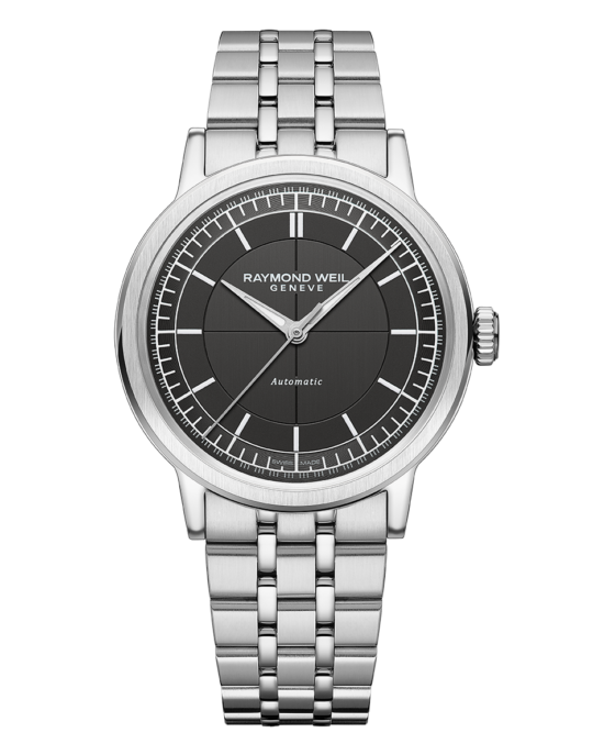 Millesime Men’s Anthracite Sector Dial Bracelet Watch, 39.5mm