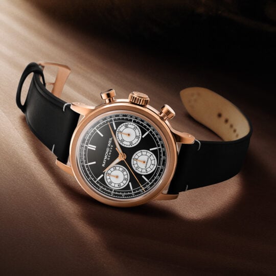 Millesime Automatic Tri-Compax Chronograph Black Sector Dial Watch, 39 mm