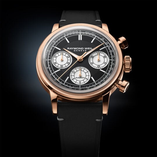 Millesime Automatic Tri-Compax Chronograph Black Sector Dial Watch, 39 mm