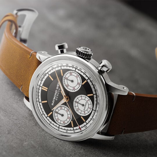 Millesime Automatic Tri-Compax Chronograph Leather Strap Watch, 39 mm