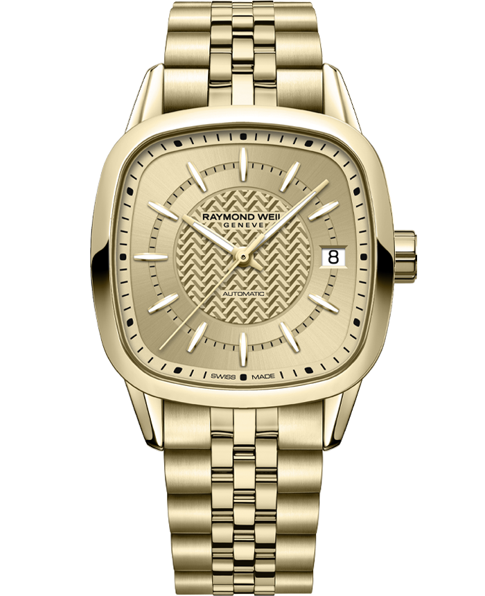 Freelancer Automatic Stainless Steel Yellow Gold PVD Watch, 34 x 34 mm