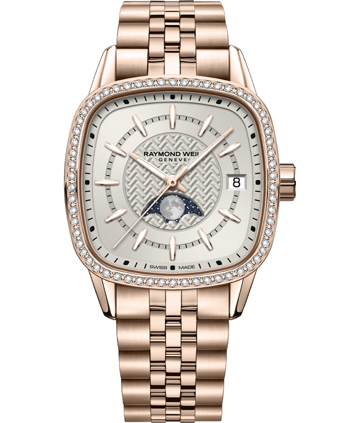 Freelancer Ladies Automatic Moon Phase Watch, 34 x 34 mm