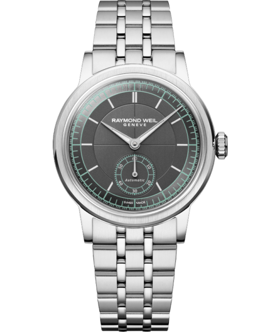 Millesime Automatic Small Seconds Menthol Minute Track Bracelet Watch, 35mm