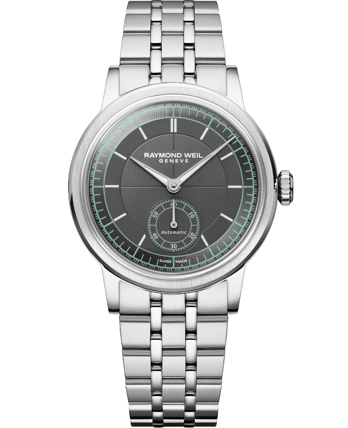 Millesime Automatic Small Seconds Menthol Minute Track Bracelet Watch, 35mm