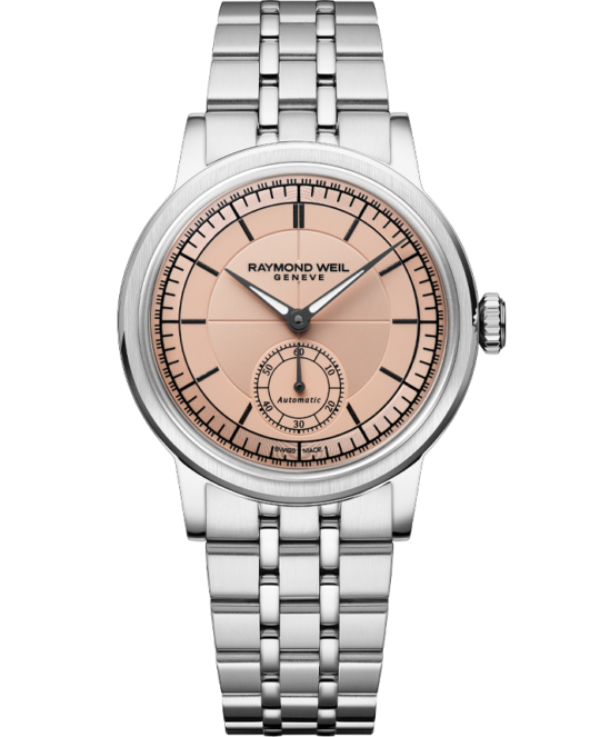 Millesime Automatic Small Seconds Salmon Dial Watch, 35mm