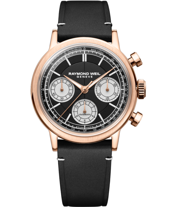 Millesime Automatic Tri-Compax Chronograph Black Sector Dial Watch, 39 mm