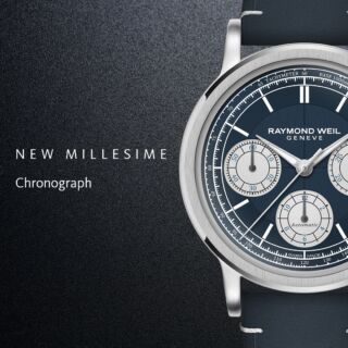Discover soon @watchesandwonders | Unveiling the Millesime Tri-compax Chronograph. 

With a touch of racy elegance, the neo-vintage Millesime Tri-Compax Chronograph is presented in a 39.5mm diameter stainless steel case. 

The dial evokes elegant sportswear with three subdials accented by Arabic numerals. The tachymeter scale injects a dynamic element. This novelty is paired with a blue calfskin leather strap, ensuring both comfort and style for all wearers. Available on midnight blue and black dial variations. 

#WatchesAndWonders2024 #RAYMONDWEIL #RWMillesime #Geneva #Watchmaking #ChronographWatches #Horology #TricompaxChronograph