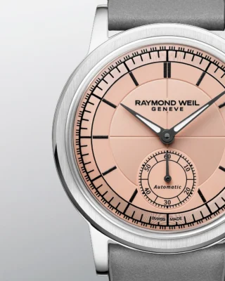 Novelty | Millesime small seconds salmon dial, 35 mm

Blending character with discretion, the Millesime small seconds embodies the essence of refined watchmaking.

Every intricate detail has been meticulously crafted to captivate true connoisseurs of fine timepieces. The Millesime 35 mm Salmon Dial edition is paired with a genuine calf leather strap, distinguished by a signature W-stitch detail that sets it apart. It is also available with a stainless steel bracelet.

#RAYMONDWEIL #PrecisionMovements #RWMillesime #LuxuryWatches #AutomaticWatch #SwissWatch #SwissMade #IndependentBrand
